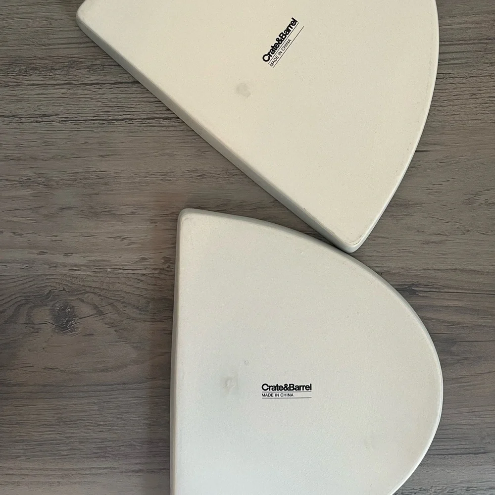 Crate&Barrel Half Oval Ceramic Trays Jewelry Dish